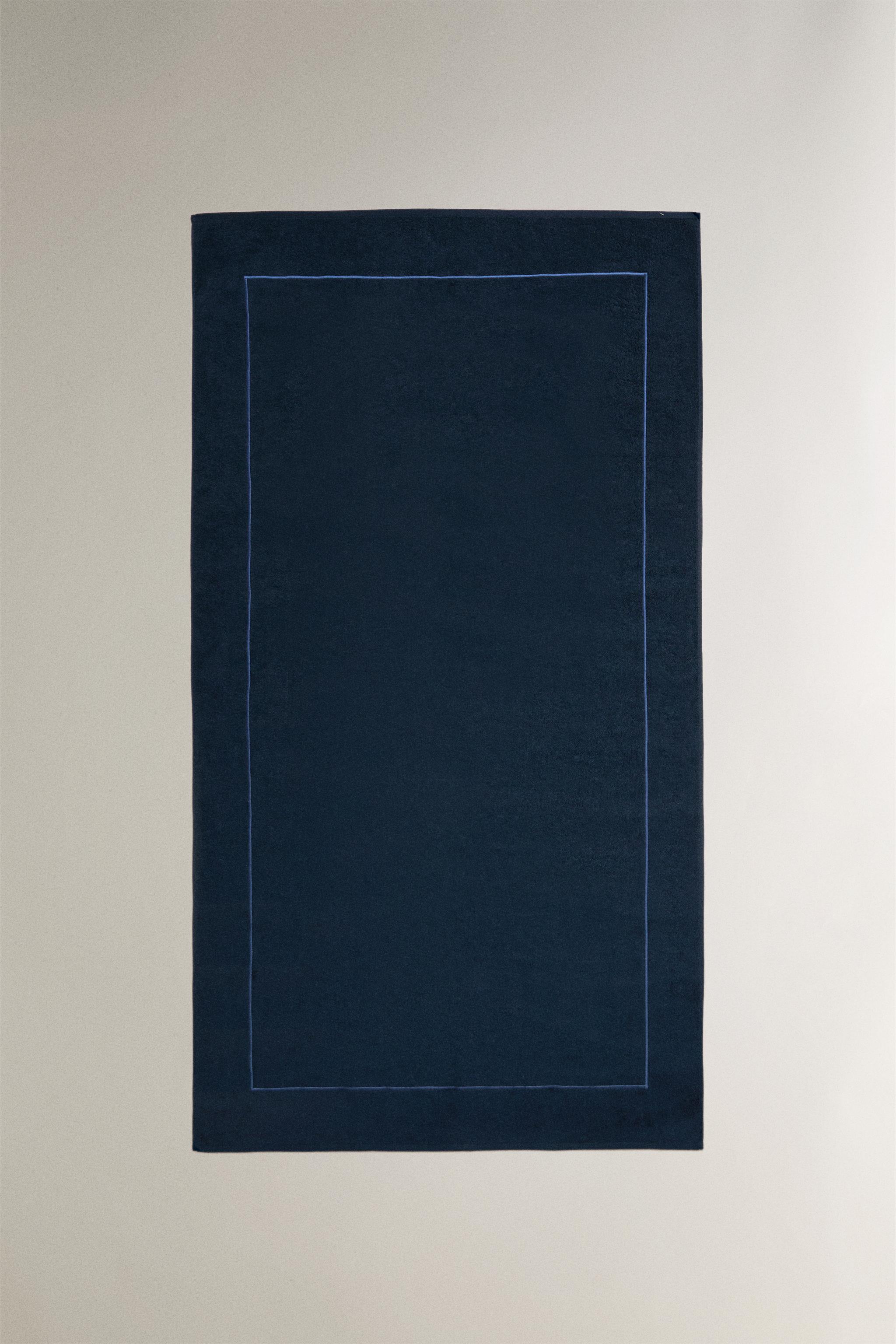 SERVIETTE DE BAIN PLAGE LISSE BORDURE